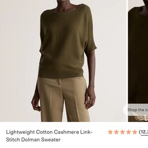 Quince Cotton Cashmere Dolman Sleeve Sweater